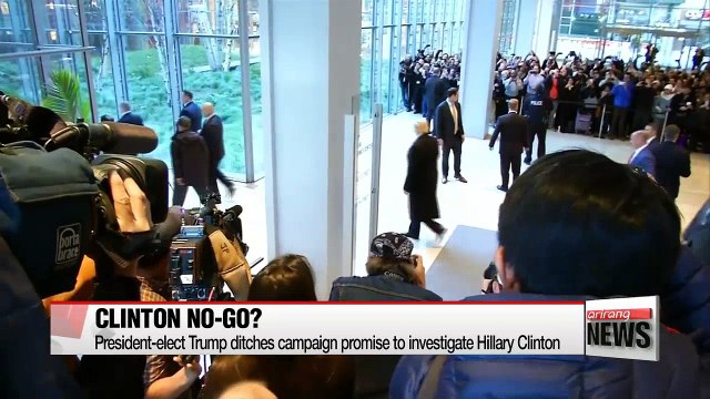 President-elect Trump ditches campaign promise to investigate Hillary Clinton
