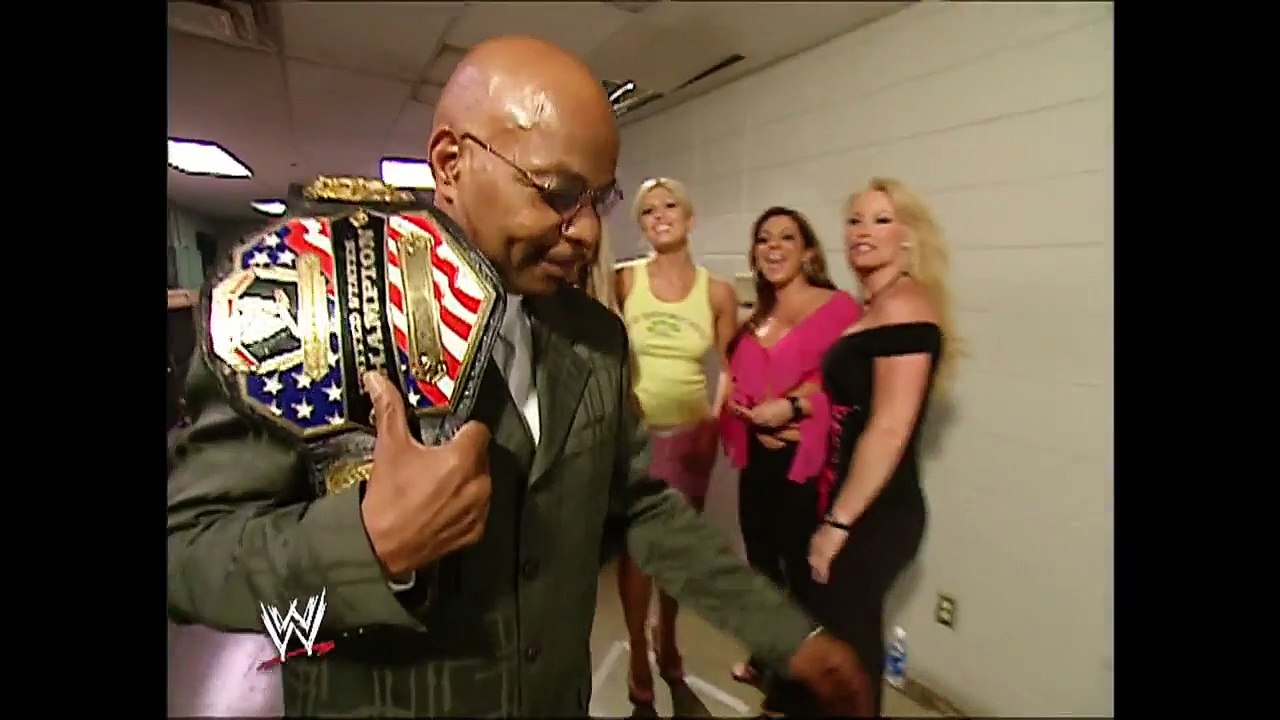Theodore Long & Torrie Wilson & Miss Jackie & Sable & Dawn Marie Backstage SmackDown 07.29.2004