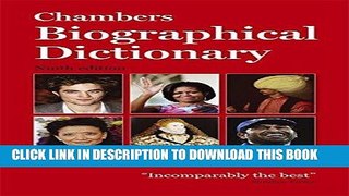 Ebook Chambers Biographical Dictionary Paperback Free Read