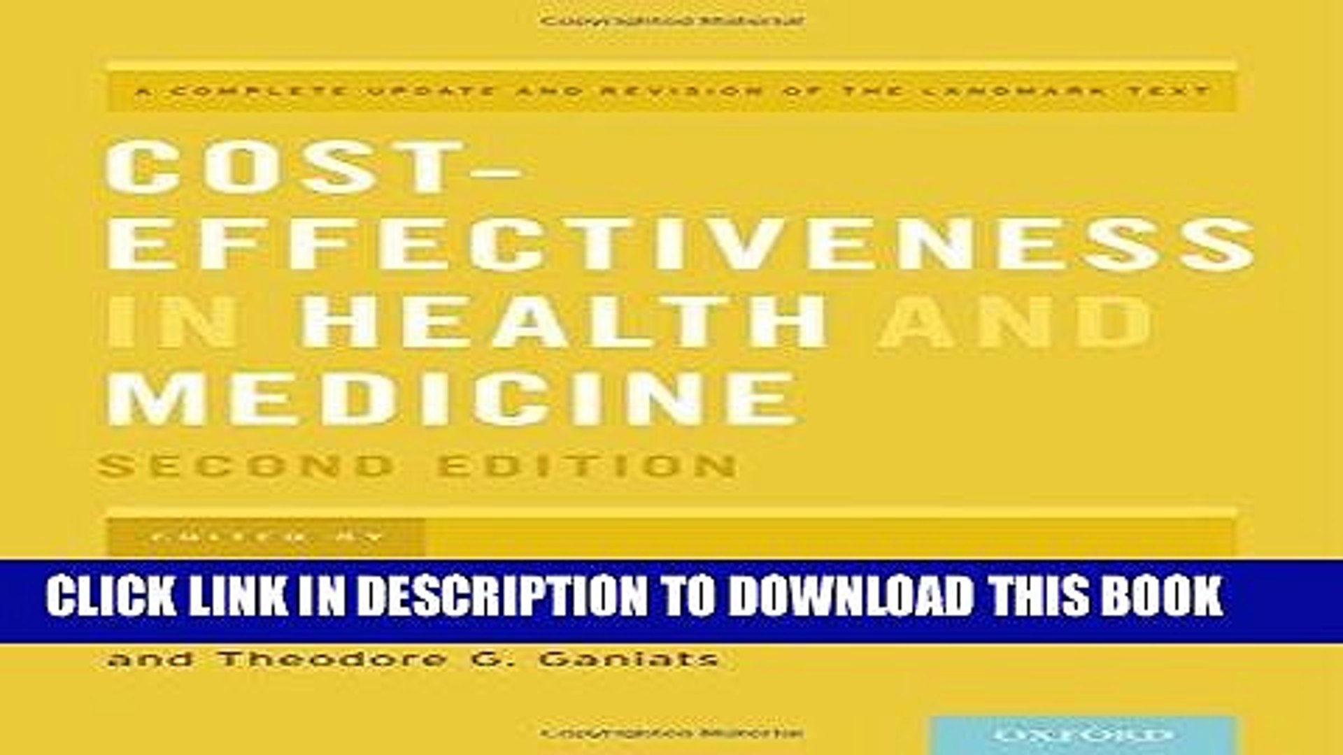 Ebook Cost-Effectiveness in Health and Medicine Free Read