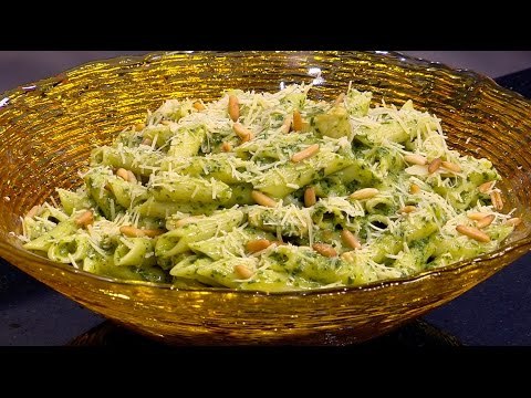 مكرونة بيستو السبانخ مع الدجاج | غادة التلي