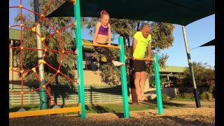Dad Tries to Copy Daughter's Gymnastic Moves