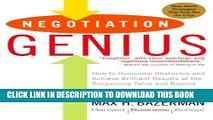 [FREE] Ebook Negotiation Genius: How to Overcome Obstacles and Achieve Brilliant Results at the