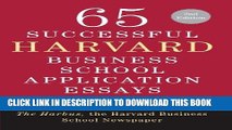 [PDF Kindle] 65 Successful Harvard Business School Application Essays, Second Edition: With