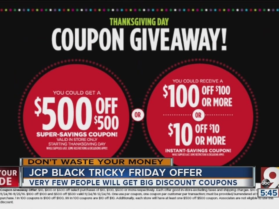 JC Penney has a tricky Black Friday offer