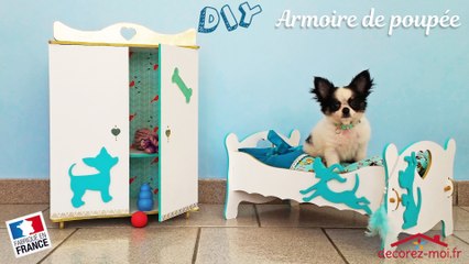 DIY - Tutoriel pour monter une petite armoire de poupée en bois, pour poupée ou petit chihuahua !