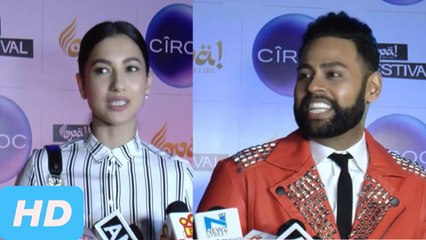 Gauhar Khan With Bigg Boss Fame Andy At The 1st Anniversary Of Opa Bar And Cafe