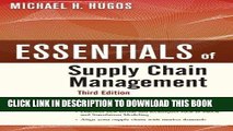[PDF] FREE Essentials of Supply Chain Management, Third Edition [Download] Full Ebook