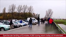 Atterrissage spectaculaire d'un avion en pleine tempête