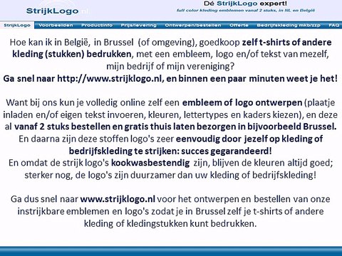 Zelf kleding bedrukken Brussel