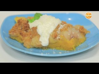 بطاطا مشوية بالخوخ وجوز الهند | ماجى حبيب