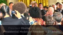 Ellen DeGeneres is emotional receiving award from Obama