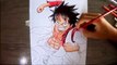 drawing luffy