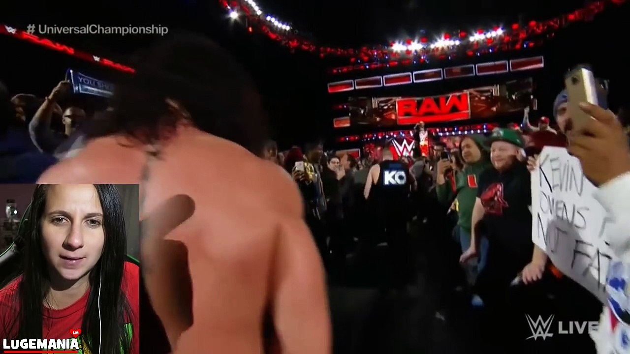 WWE Raw 11/21/16 NO DQ Rollins vs KO