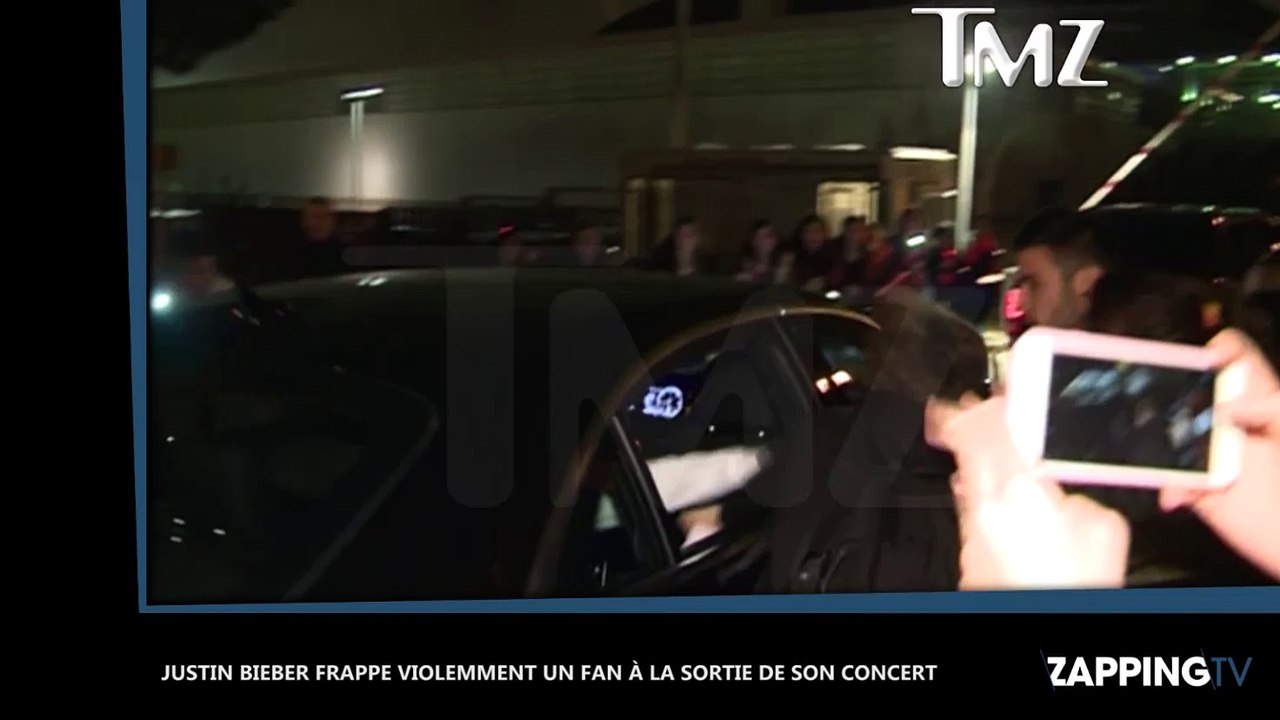 Justin Bieber frappe violemment un fan à la sortie de son concert