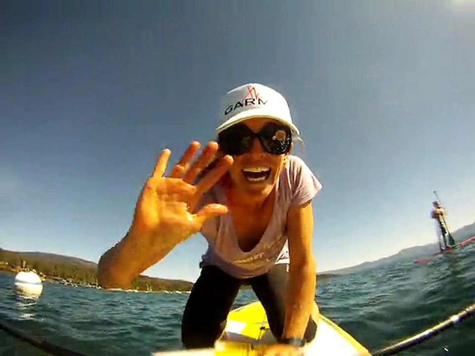 SUP workout with buoy turns