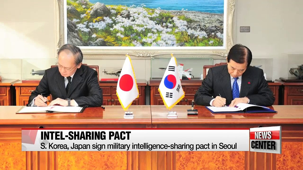 S. Korea, Japan sign military intelligence-sharing pact