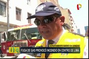 Centro de Lima: fuga de gas habría iniciado incendio en edificio