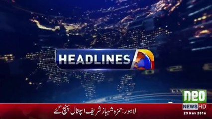 Neo News Headlines Pakistan | 7 Pm | 23rd November 2016