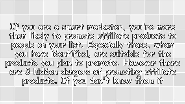 Hidden Dangers of Promoting Affiliate Products
