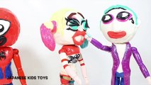 Harley Quinn & Joker   PlayDoh Stop Motion   Suicide Squad - Superhero Spiderman Prank Videos