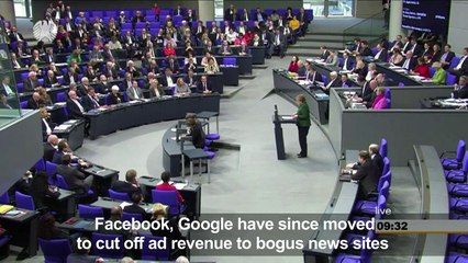 Merkel warns against fake news driving populist gains