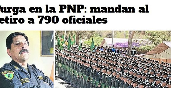 Purga en la PNP: mandan al retiro a 790 oficiales