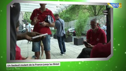 Un fauteuil roulant de la France jusqu’au Brésil