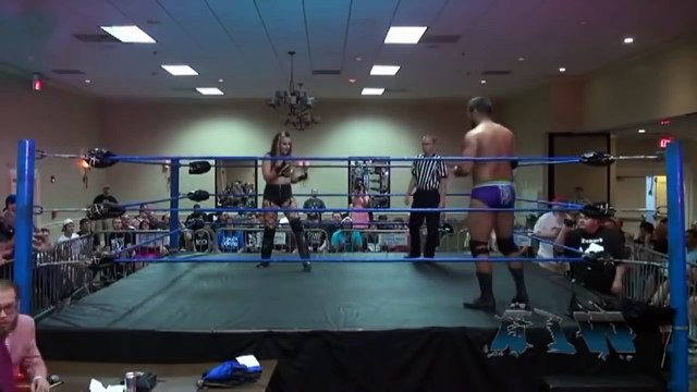 Fun video in wrestling between boy and girl