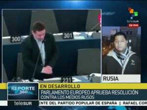 Parlamento europeo pide tomar medidas contra prensa rusa