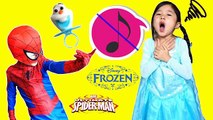Little Hero Spiderman & Princess Frozen Elsa Olaf Lollipop Kids Super Heroes
