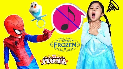 Download Video: Little Hero Spiderman & Princess Frozen Elsa Olaf Lollipop Kids Super Heroes