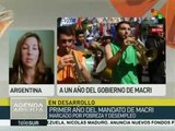 Argentinos critican medidas neoliberales de Macri