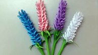 How to make lavender paper flower - Easy origami flowers for beginners making - DIY-Paper Crafts