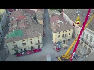 Norcia - Terremoto. Ricognizione aerea centro storico (22.11.16)