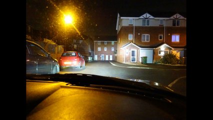 HID dipped vs LED CREE 55W  full beam comparison test fto