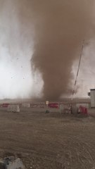 Dramatic Double Tornados Seen in Al Khor