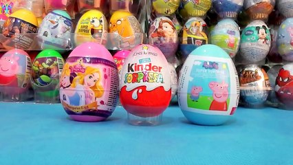 huevos kinder sorpresa en español peppa pig, Princesas de Disney y kinder sorpresa juguetes niñas