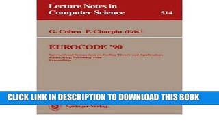 [READ] Ebook Eurocode  90: International Symposium on Coding Theory and Applications : Proceedings