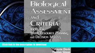 READ BOOK  Biological Assessment and Criteria: Tools for Water Resource Planning and Decision
