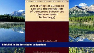 READ  Direct Effect of European Law and the Regulation of Dangerous Substances (Environmental
