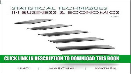 KINDLE Statistical Techniques in Business and Economics (Mcgraw-Hill/Irwin Series Operations and