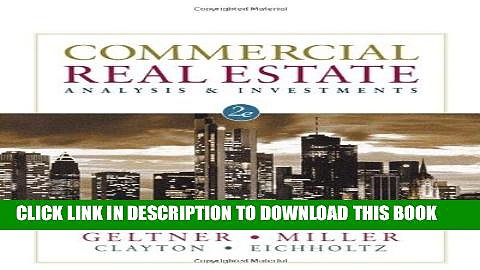 EPUB Commercial Real Estate Analysis   Investments PDF Online