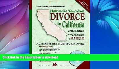 FAVORITE BOOK  How to Do Your Own Divorce in California : Out-of-Court Divorce, A Complete Kit