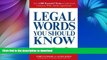 FAVORITE BOOK  Legal Words You Should Know: Over 1,000 Essential Terms to Understand Contracts,