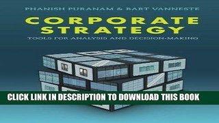 EPUB Corporate Strategy: Tools for Analysis and Decision-Making PDF Ebook