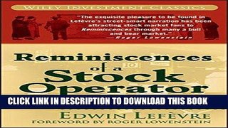 [PDF Kindle] Reminiscences of a Stock Operator Audiobook Free
