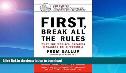 EBOOK ONLINE  First, Break All The Rules: What the World s Greatest Managers Do Differently  BOOK