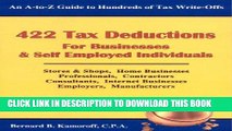 [PDF Kindle] 422 Tax Deductions for Businesses   Self Employed Individuals (475 Tax Deductions for