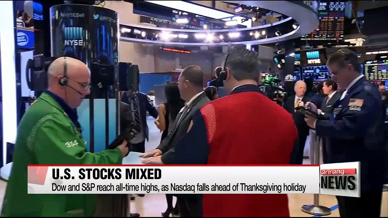 U.S. stocks mixed ahead of Thanksgiving holiday, Kospi opens lower